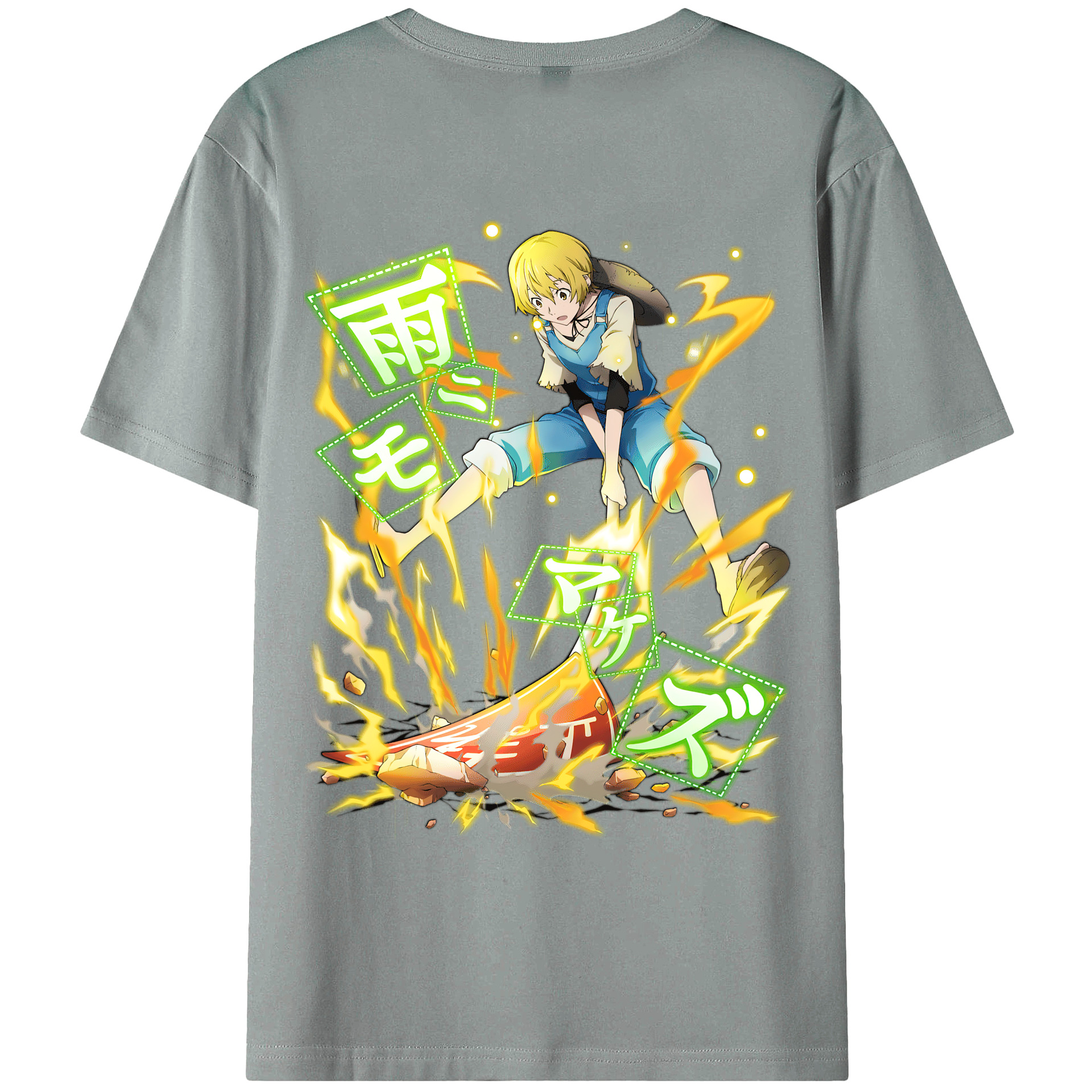 （画像用） 文豪ストレイドッグス Bungo Stray Dogs 綿100％ メンズ半袖Tシャツ（バックプリント） 通気性